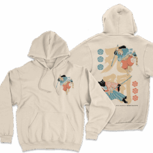 Poleron hoodie gatos samurai