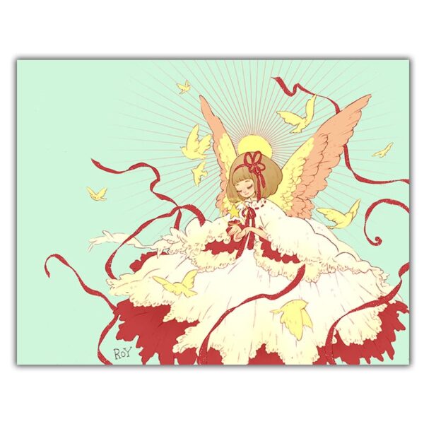 Christmas-Angel-Print-postal Christmas-Angel-Print-postal