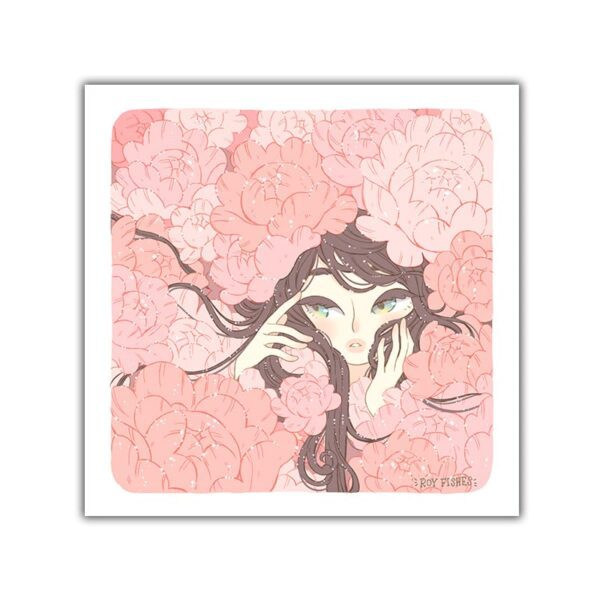 Peony-Print-postal
