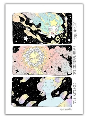 THE COMET THE ELLIPTICAL GLAXY THE ASTEROID