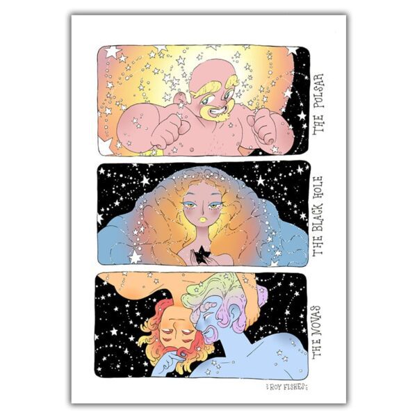 The-Pulsar-The-Black-Hole-The-Novas-Print-postal