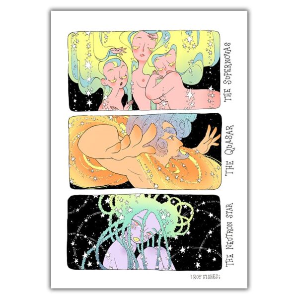 The-neutron-star-the-quasar-the-supernovas-Print-postal
