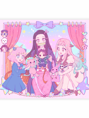 Print Anya, Nezuko & Nene