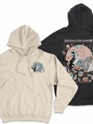 Poleron hoodie gatos jugando